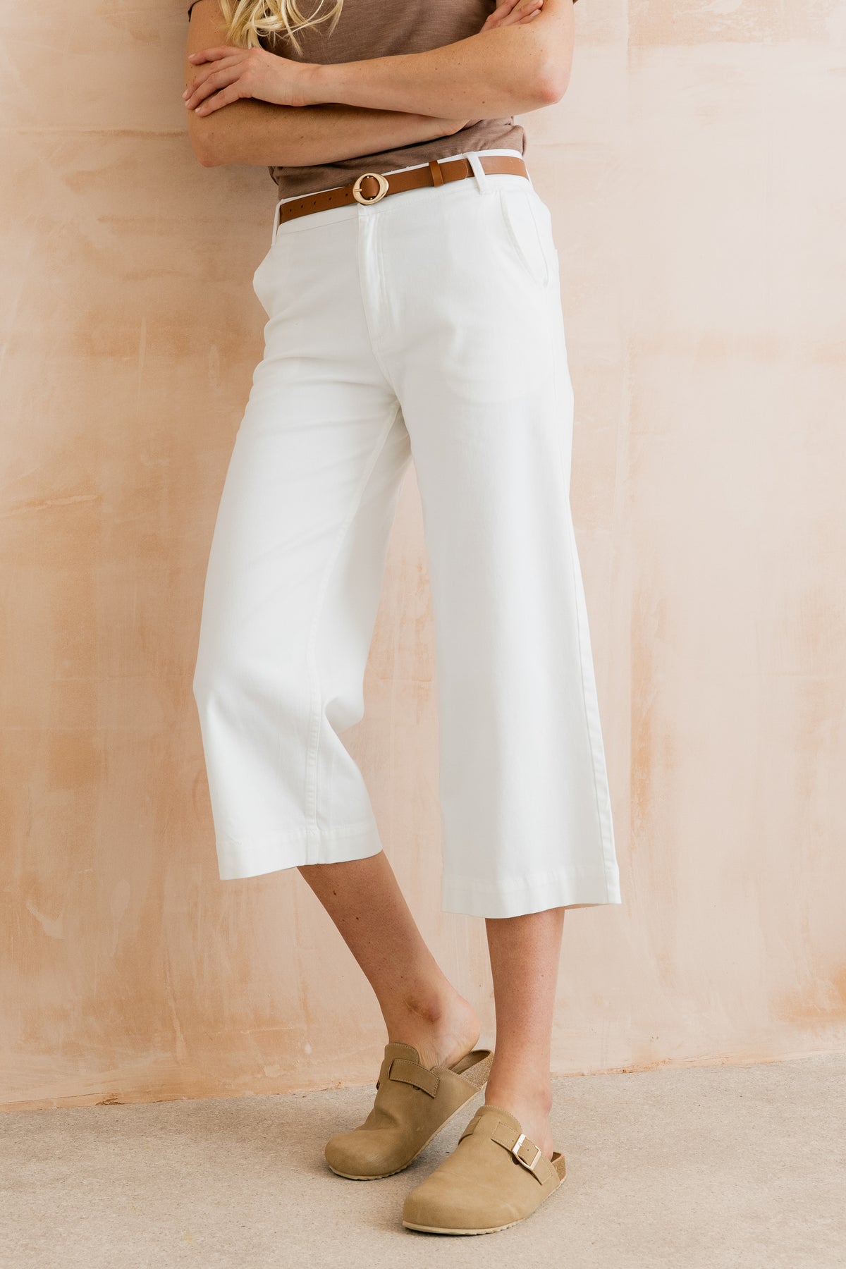 Isla Stretch Twill Crop Trousers