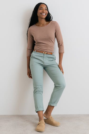 Monica Organic Cotton Jersey Top Mocha