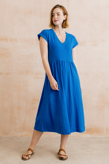 Shine Organic Cotton Jersey Dress Cobalt
