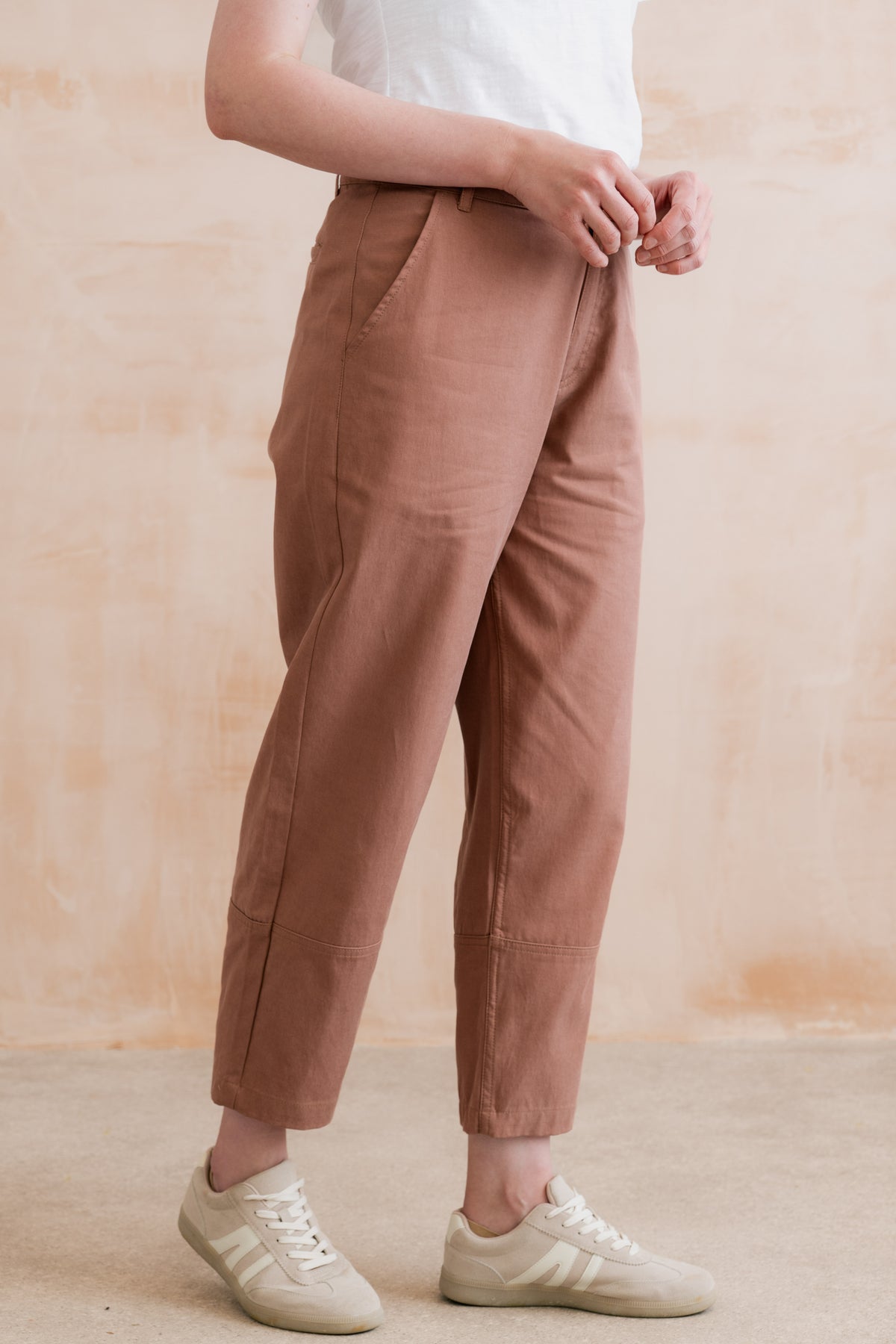 Clarissa Tapered Leg Cropped Trousers Soft