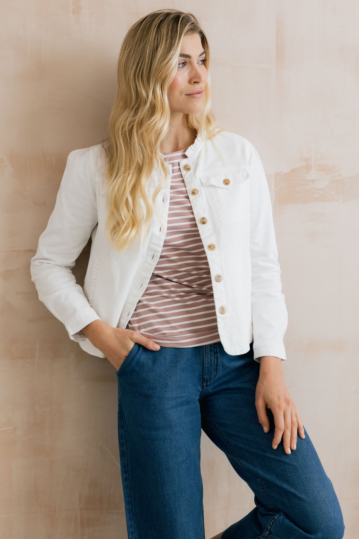 Seren Stretch Cotton Twill Jacket
