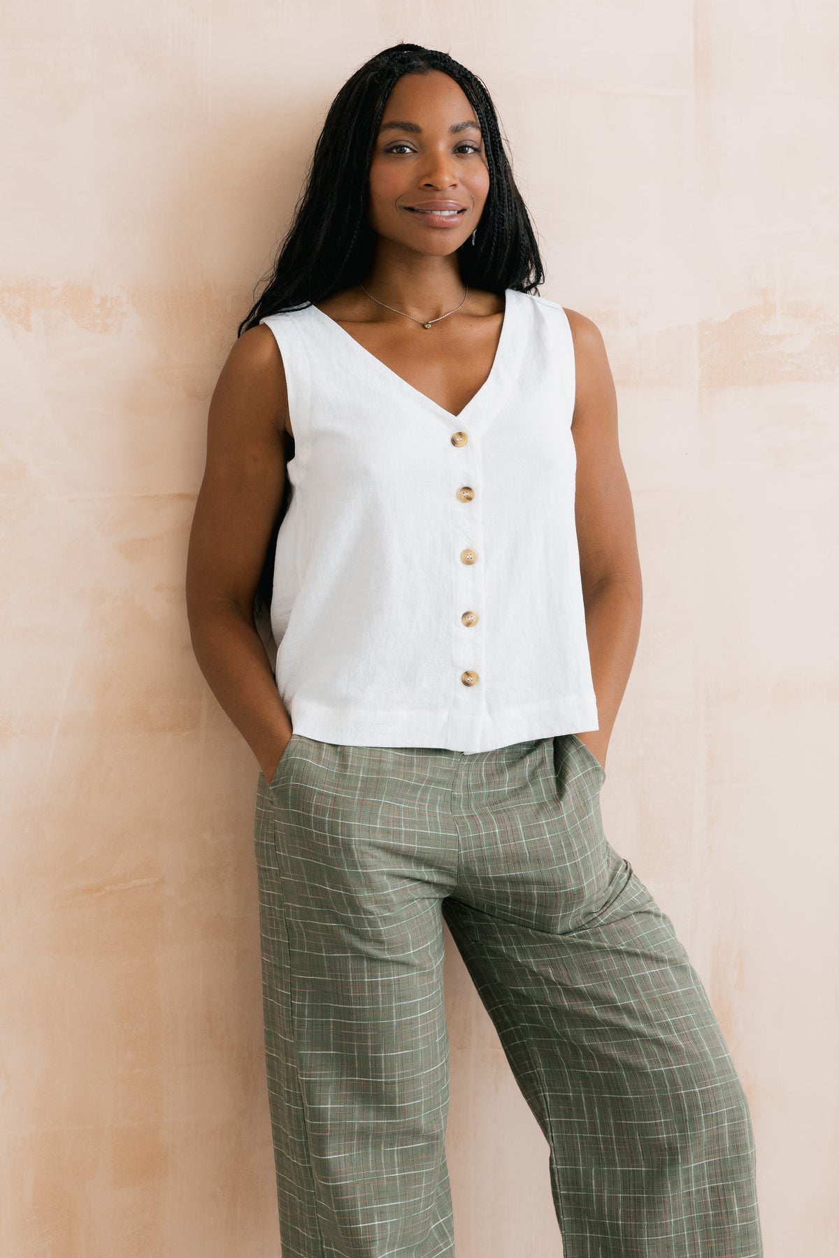 Allium Two Way Button Through Vest