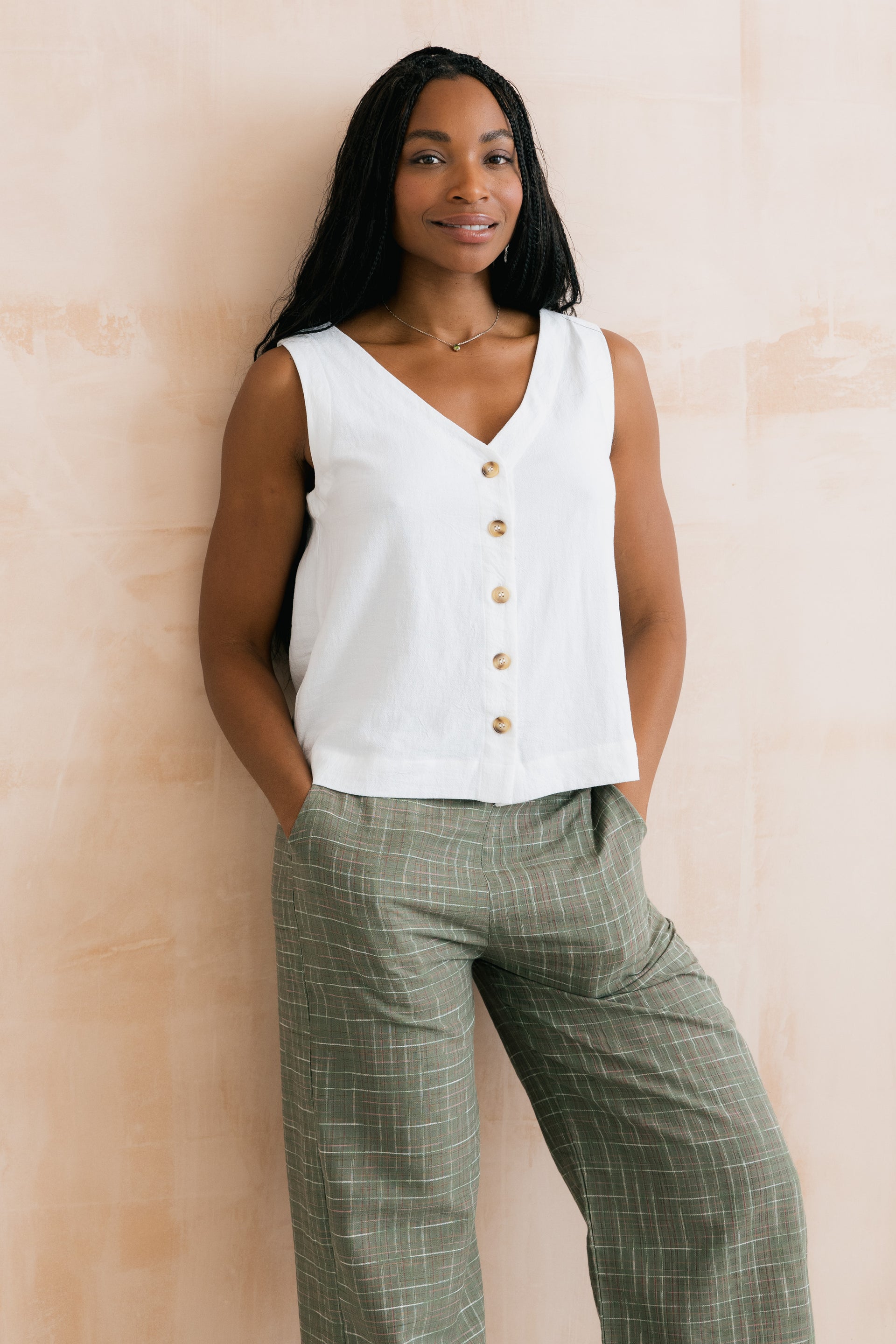Allium Two Way Button Through Vest