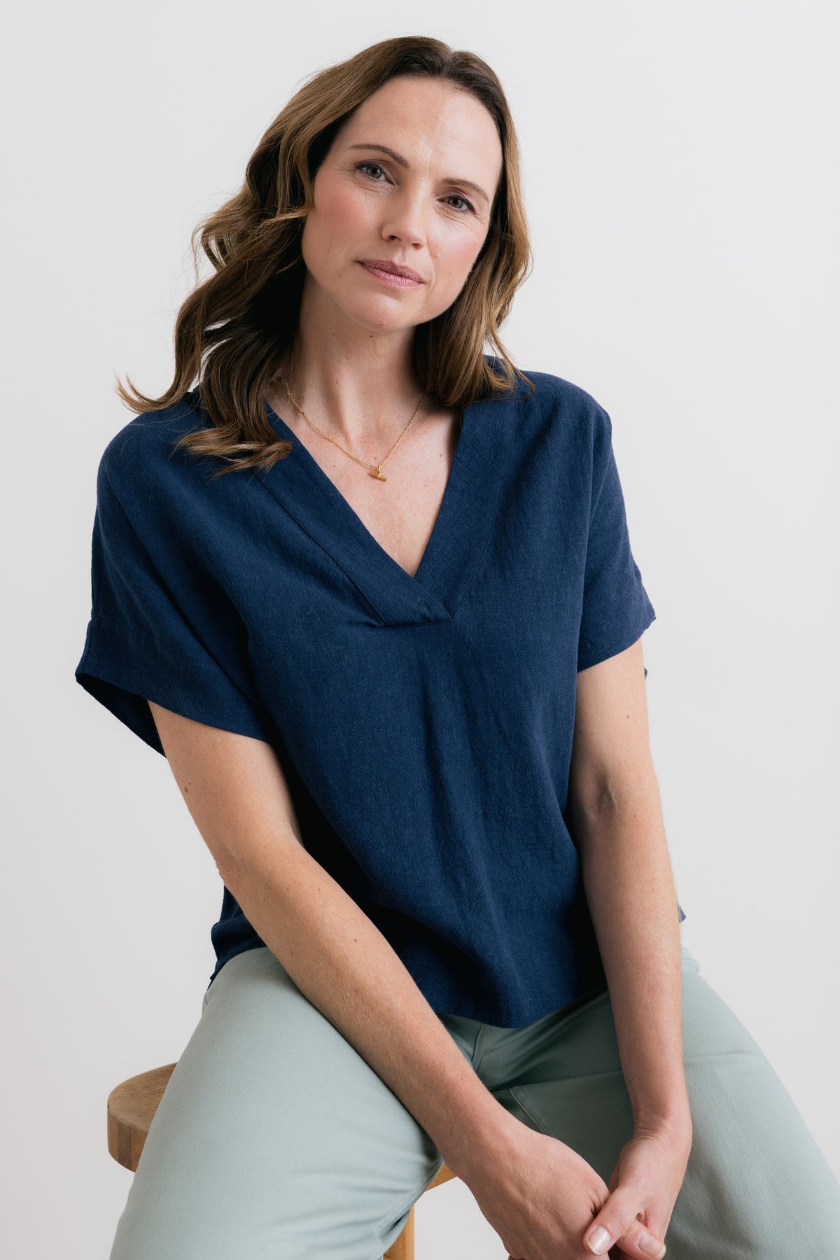 Orchard Linen Blend Shell Top