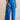Summer Wide Leg Linen Blend Culottes Cobalt