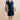 Vine Linen Blend Dress Navy