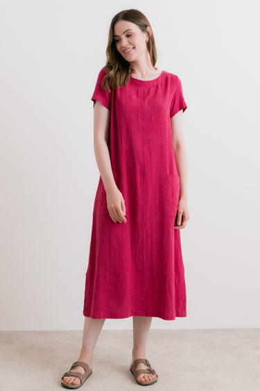 Summer Breeze Linen Blend Dress Boysenberry