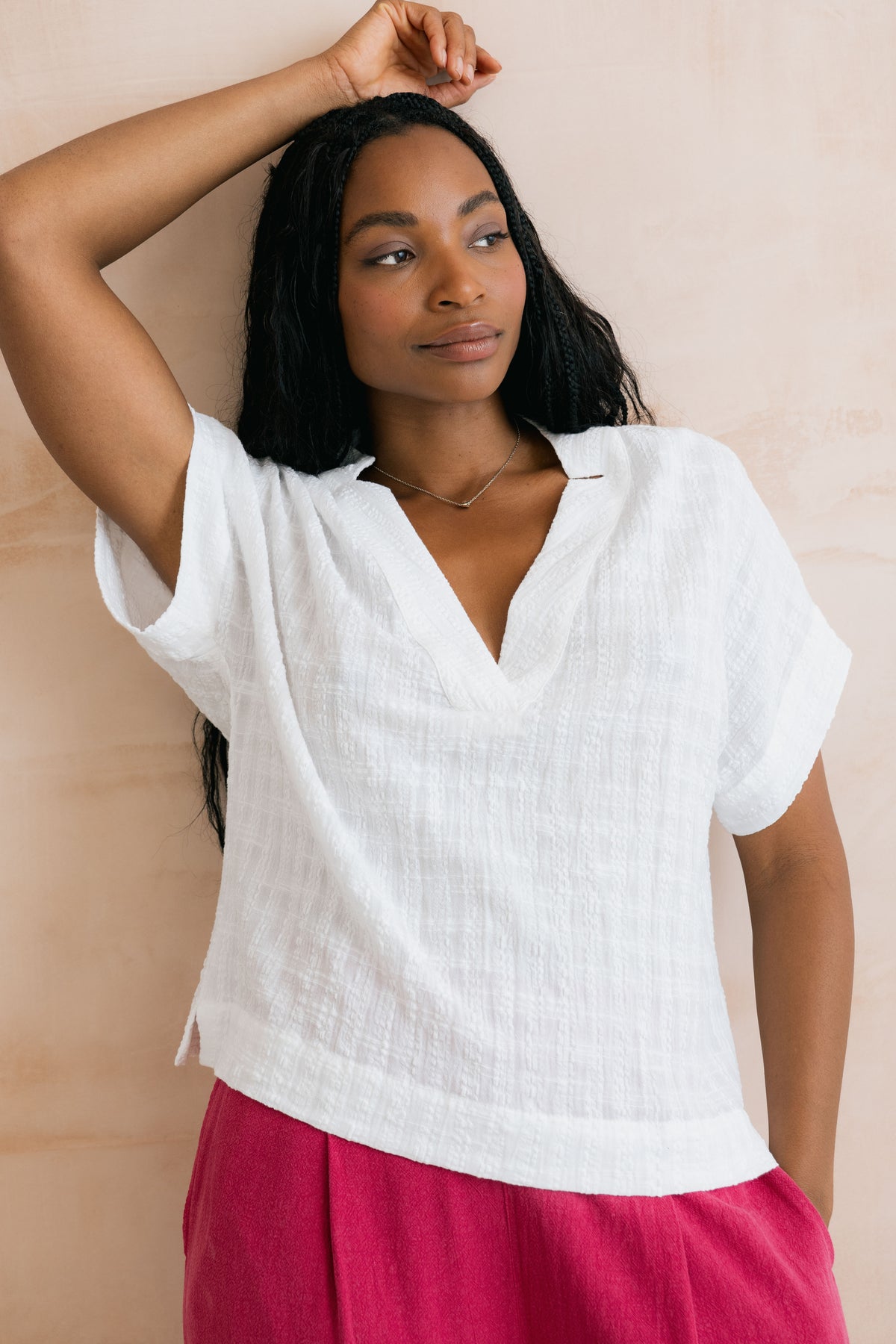 Orchard Textured Seersucker Shell Top