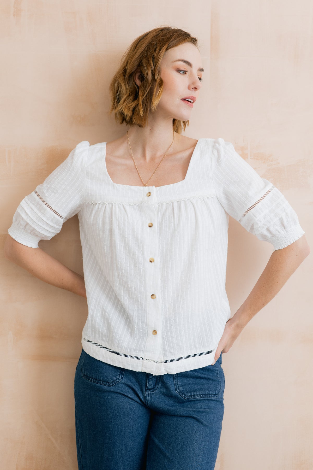 Poppy Plain Cotton Blouse