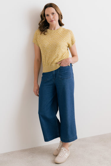 Lola Pointelle Knit Top Lime