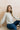 Zoe Embroidered Stripe Blouse Ecru