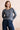 Caroline Printed Organic Cotton Jersey Top Blue