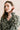 Kit Ruffle Textured Crepe Printed Blouse Olive