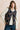 Twilight Cotton Pincord Printed Gilet Navy