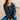 Penny Batwing Layered Look Crossover Jumper Navy