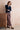 Greta Cropped Wide Leg Trousers Navy