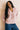 Lenora V-Neck Ruffle Blouse Blush