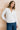 Lenora V-Neck Ruffle Blouse White