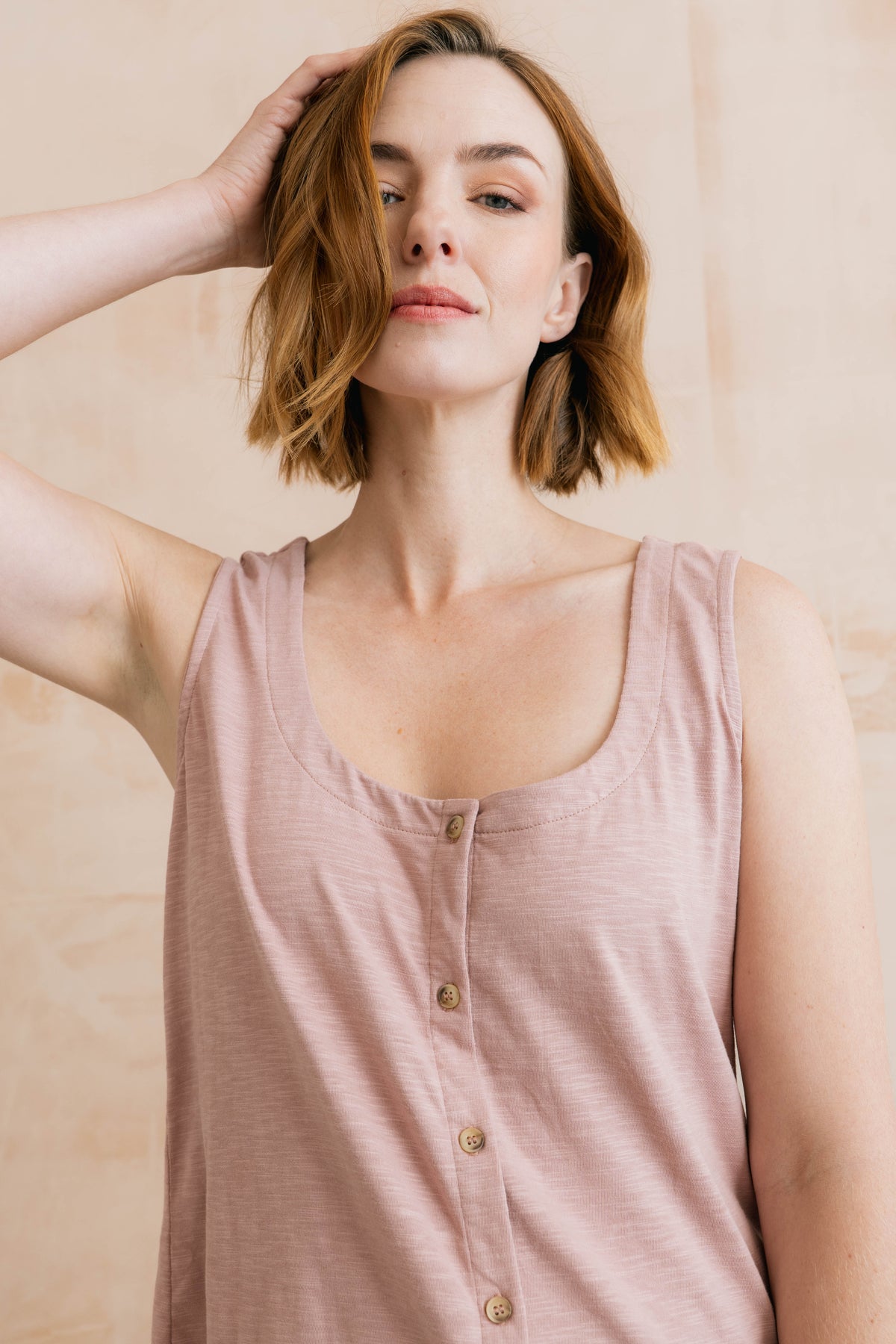 Pier Organic Cotton Jersey Button Vest Soft
