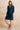 Emma Collared V-Neck Denim Dress Dark Wash