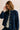 Maya High Neck Stretch Twill Jacket Navy