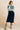 Morwenna Stretch Jumbo Cord Midi Skirt Navy