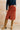 Morwenna Stretch Jumbo Cord Midi Skirt Terracotta