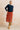 Morwenna Stretch Jumbo Cord Midi Skirt Terracotta