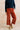 Isla Cropped Stretch Jumbo Cord Trousers Terracotta
