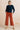 Isla Cropped Stretch Jumbo Cord Trousers Terracotta
