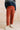 Shirin Relaxed Barrel Leg Jumbo Cord Trousers Terracotta