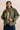 Emin Textured Boucle Bomber Style Jacket Dark Olive