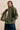 Emin Textured Bouclé Bomber Style Jacket Dark Olive
