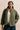 Emin Textured Bouclé Bomber Style Jacket Dark Olive