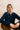 Studio Cable Knit Collared Jumper Navy
