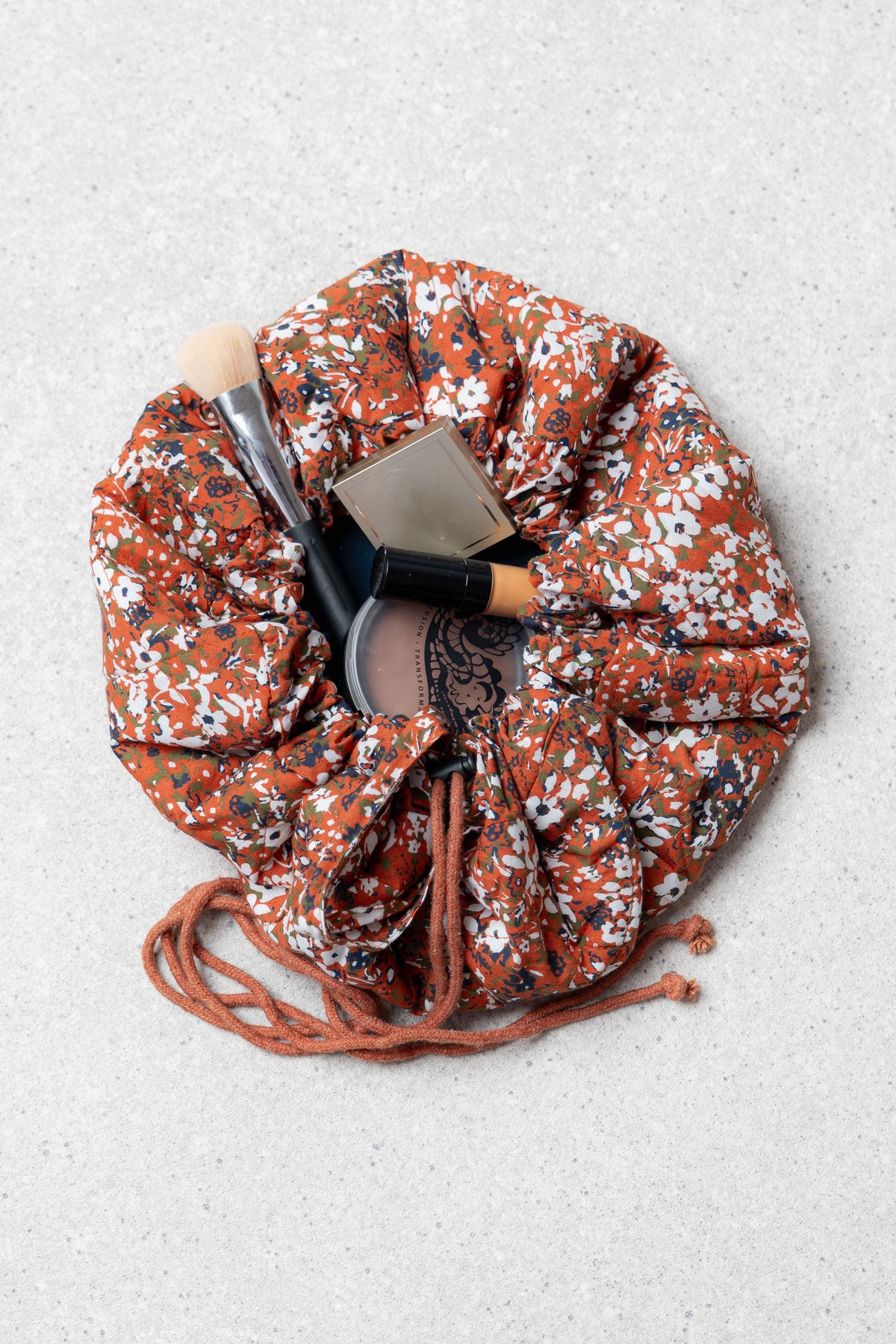 Connie Print Cosmetics Pouch Ginger