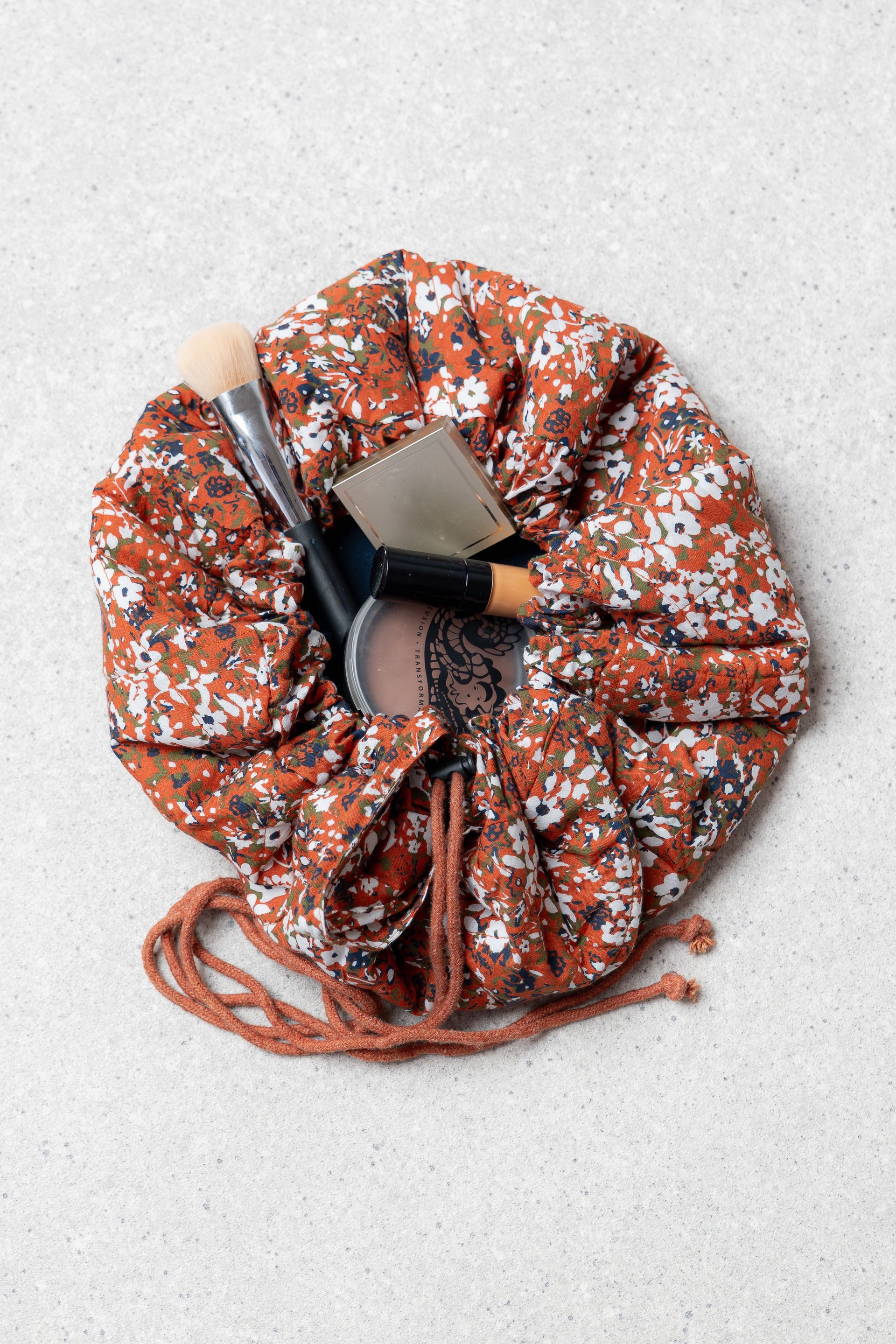 Connie Print Cosmetics Pouch Ginger