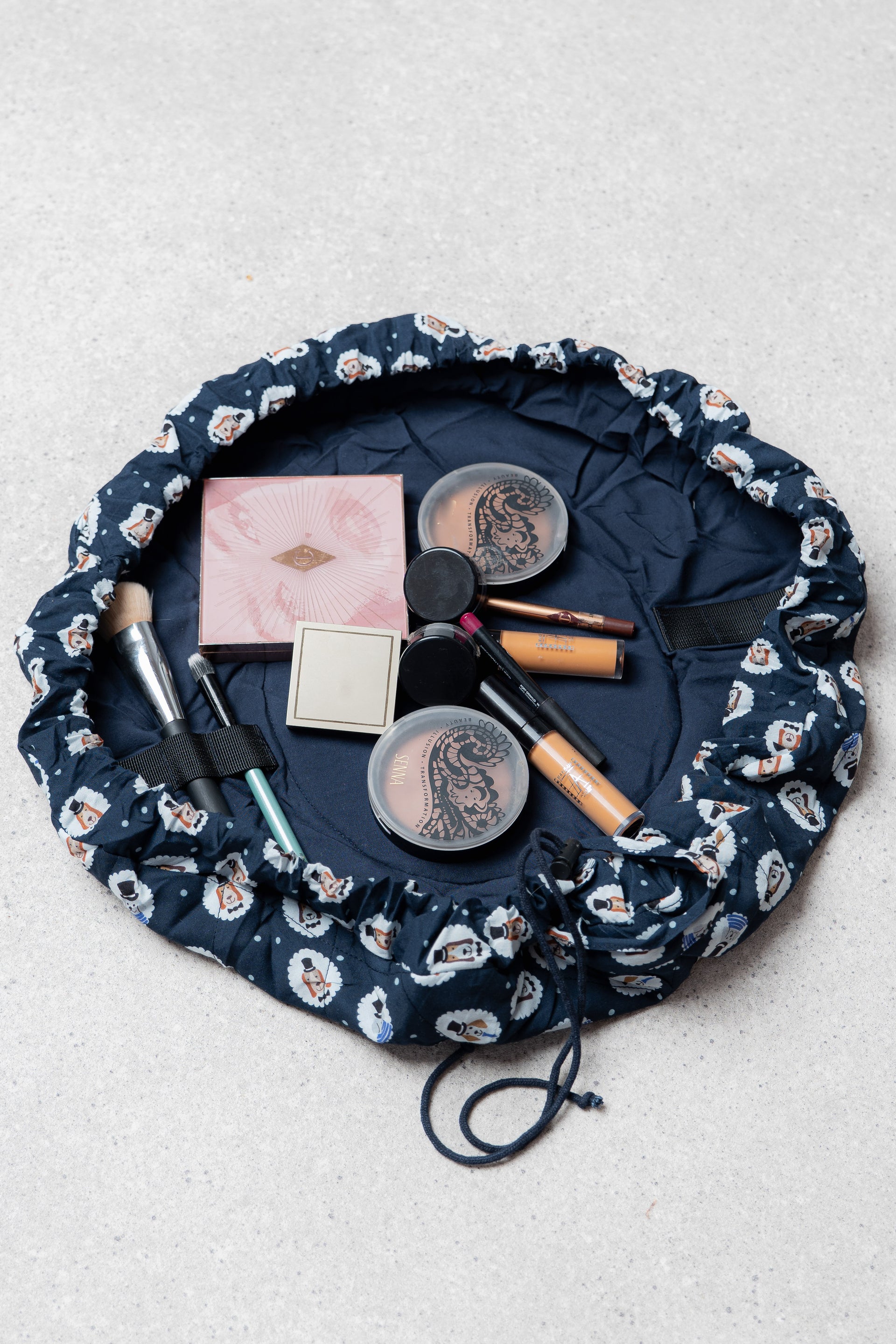 Dapper Cosmetics Drawstring Pouch