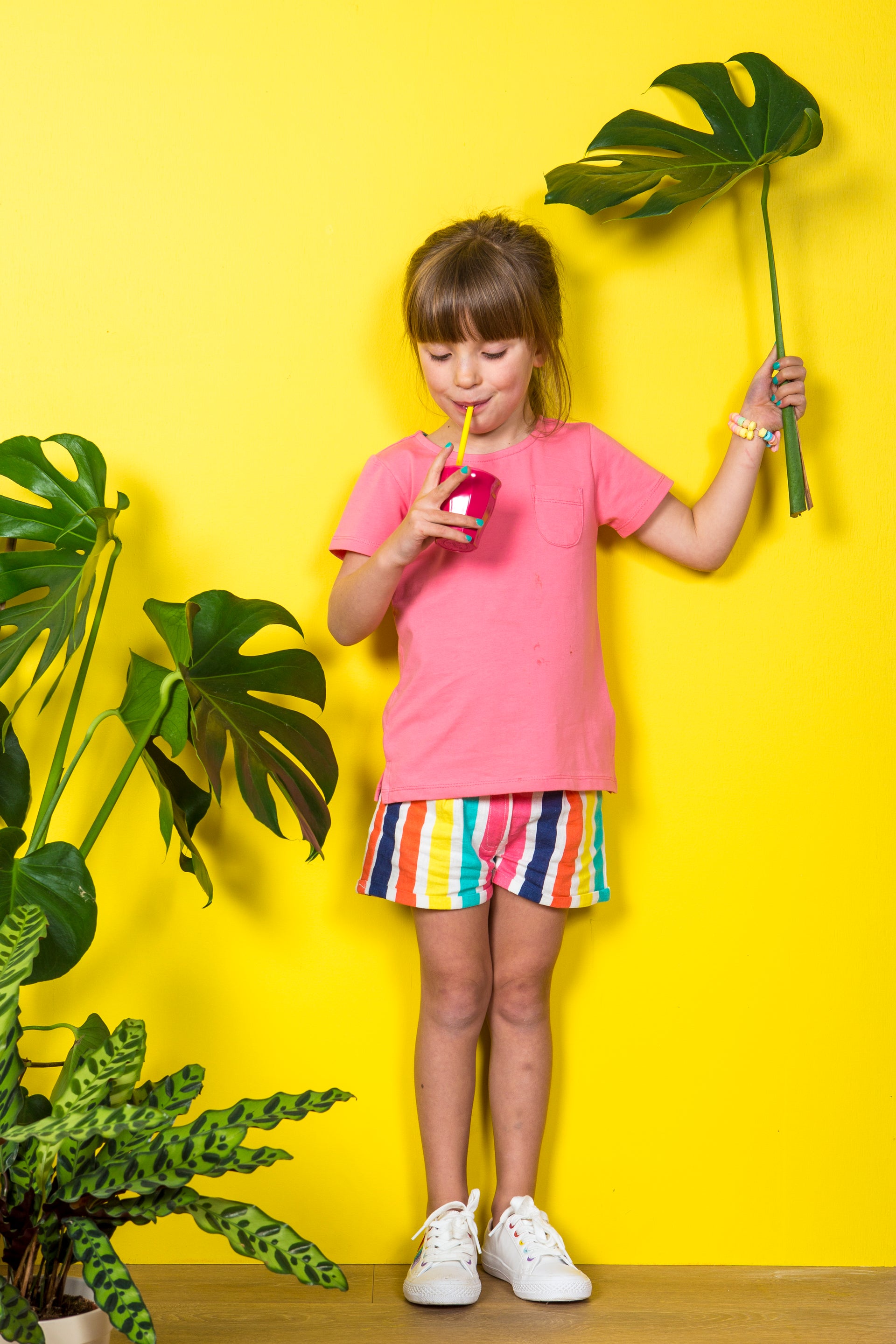 Multicoloured Stripe Shorts