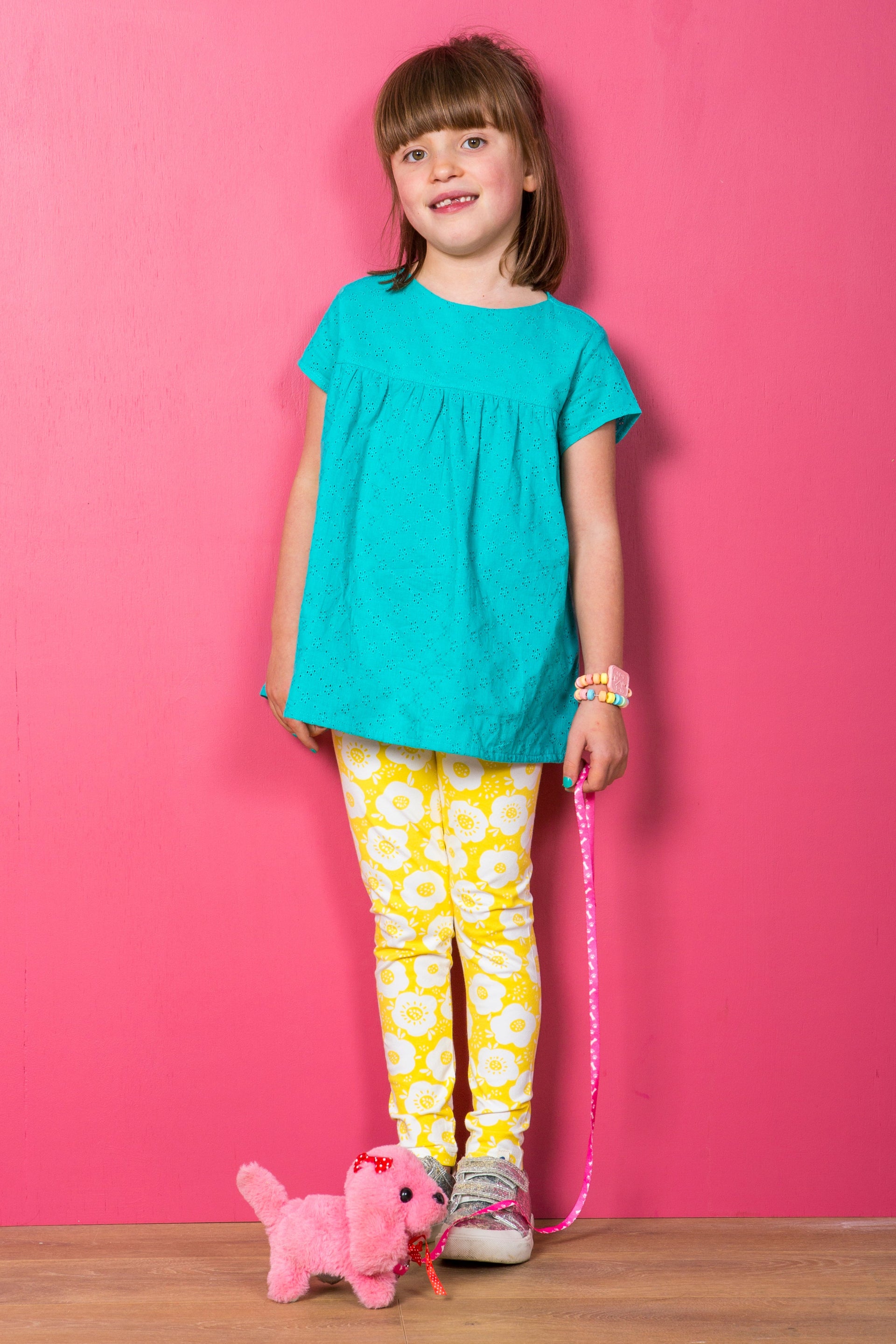 Two Floral Yellow Leggings