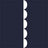 Lucy Navy and White Organic Cotton Scalloped Knit