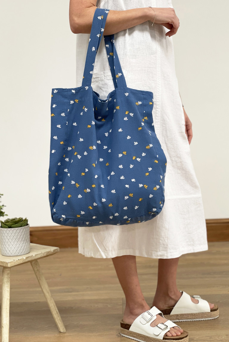 Linen Shopping Bag - Forget Me Knot