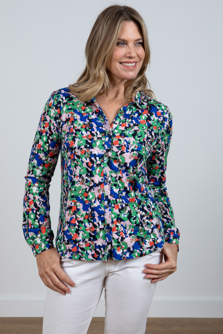 Bowbridge Shirt Frieda | Floral Print Full Length Sleeve Shirt | Lily ...
