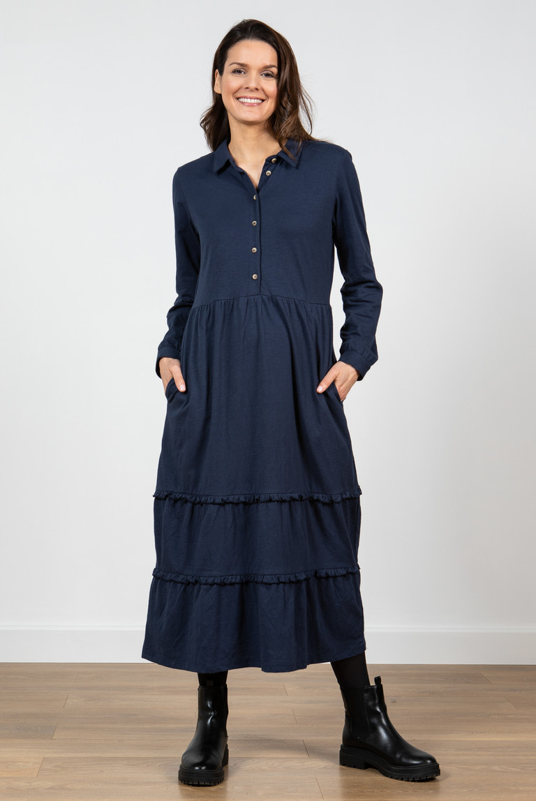 Sophie Shirt Dress Navy | Lily and Me Clothing